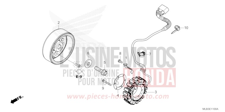 GENERATOR for Hornet 750 MAT PEARL GLARE WHITE (NHB54) from 2025